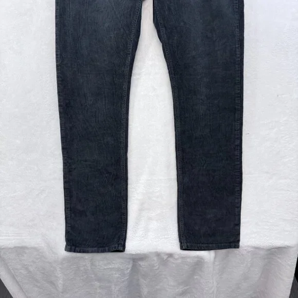 Flint And Tinder Corduroy Pants Mens 38x34 (36s33) Gray Slim Fit Stretch Preppy - Picture 10 of 11